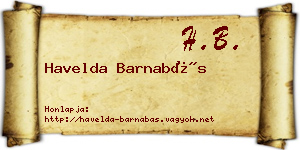 Havelda Barnabás névjegykártya